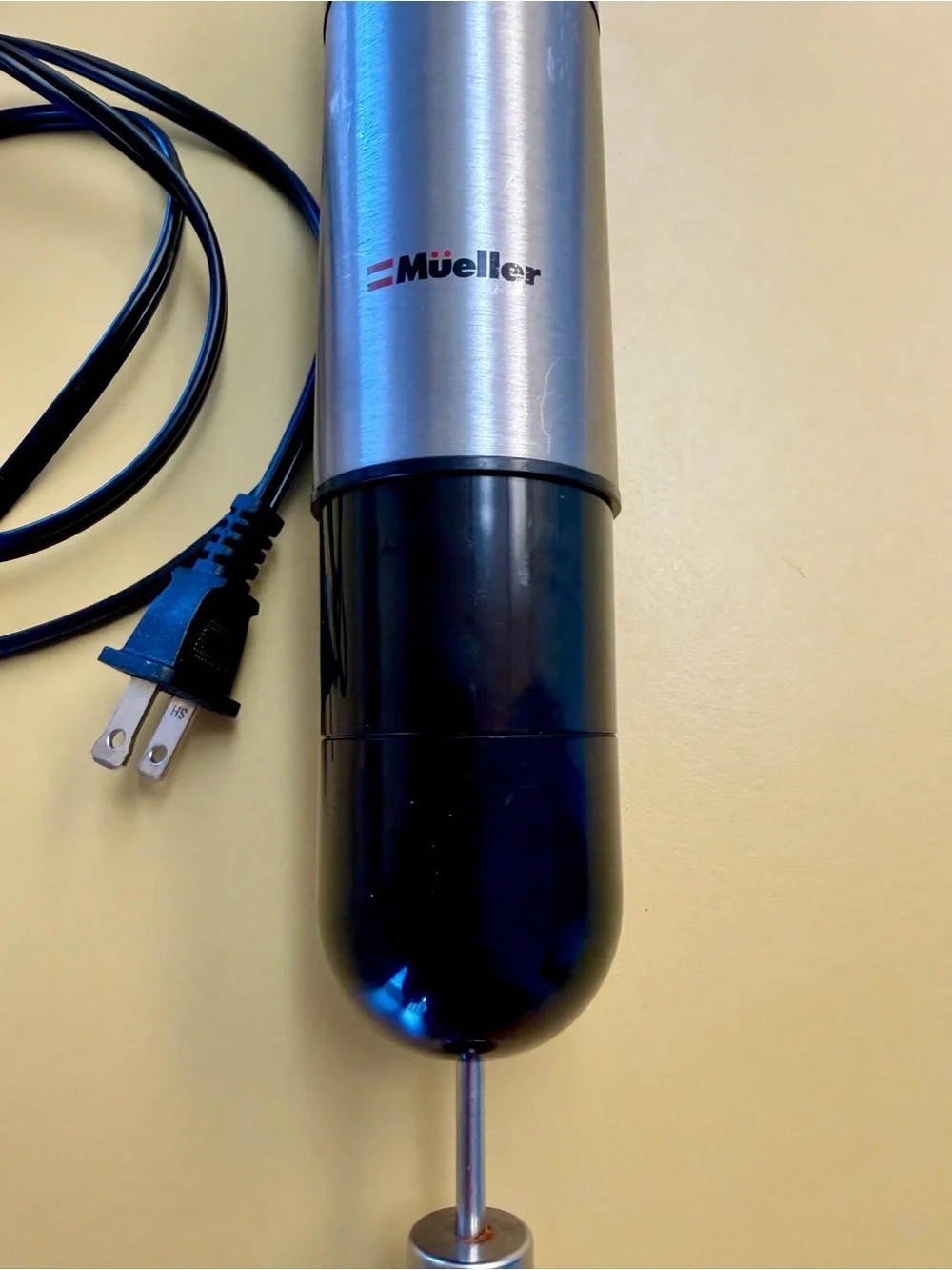 Mueller Electric Hand Mixer / Whisk - Stainless Silver & Black Ultra Stick